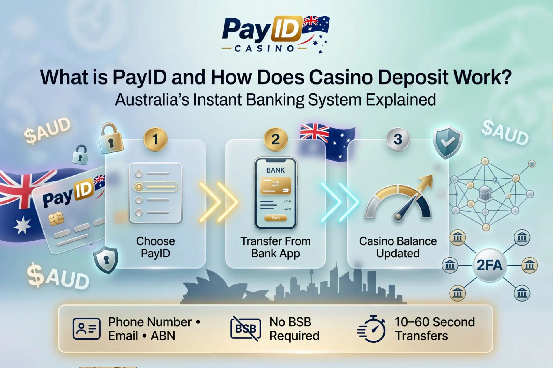 Explanation of PayID payments and casino funding process