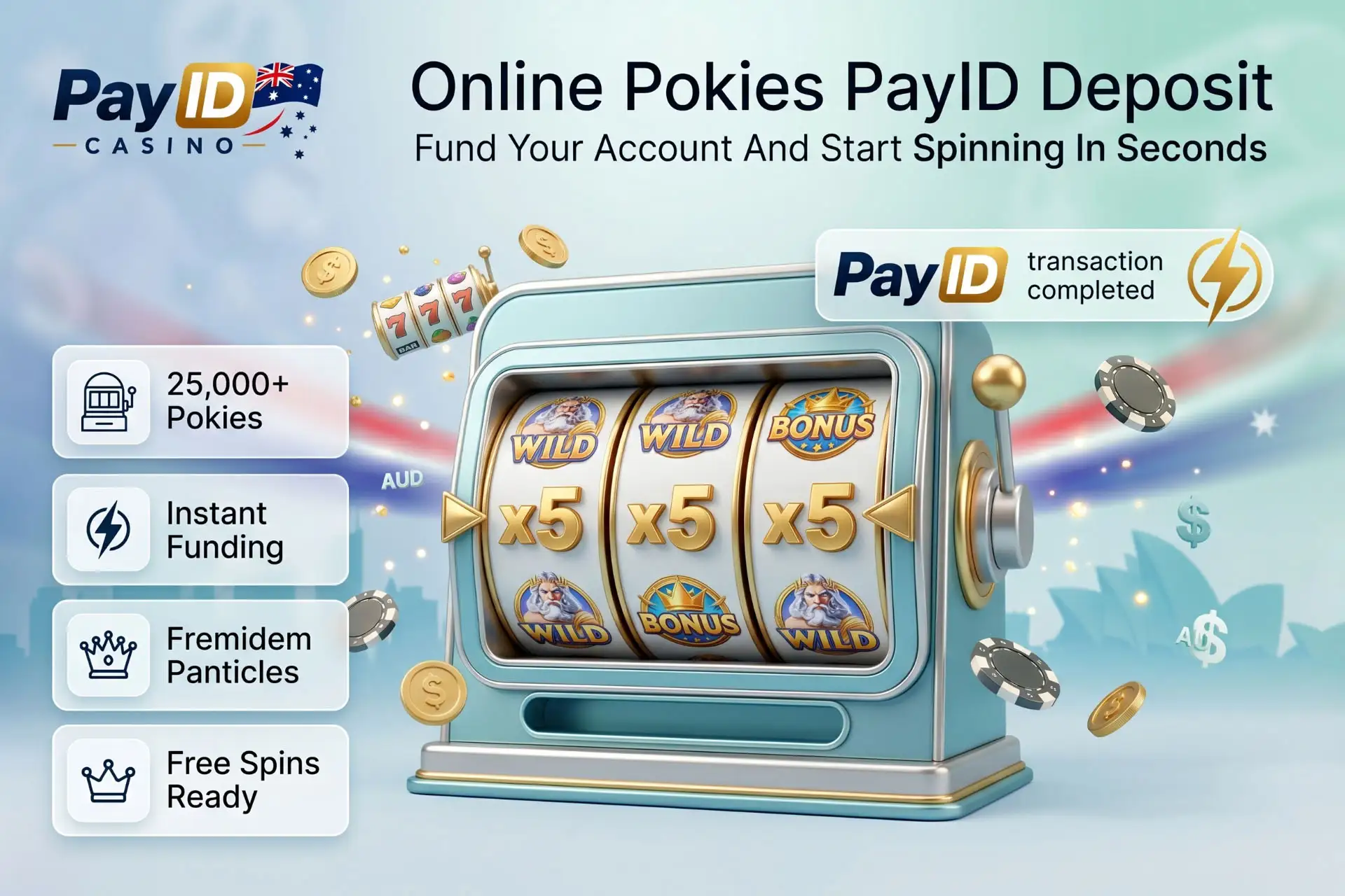 PayID deposit casino offering fast access to online pokies