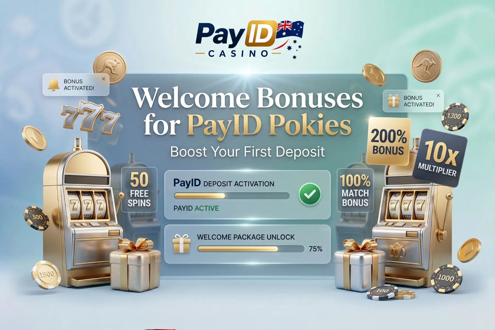 PayID pokies bonuses with matched deposits and extra spins