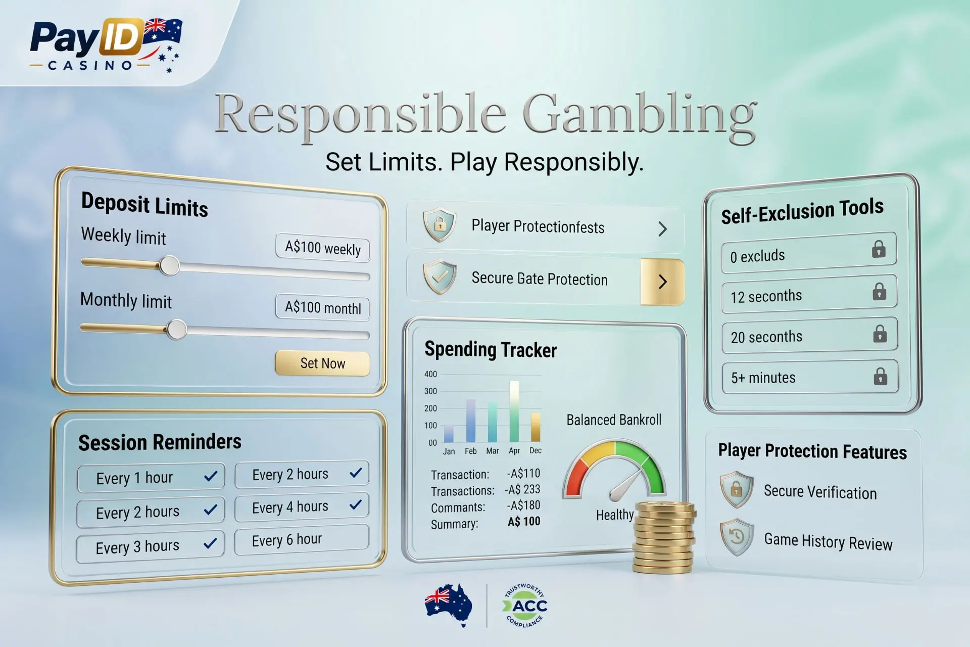 Practical tools for maintaining safe gambling habits